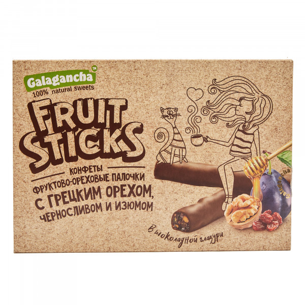 №2 Берестов КРАФТ Fruit Stiсks с черносливом и грецким орехом, 175г в Ухте