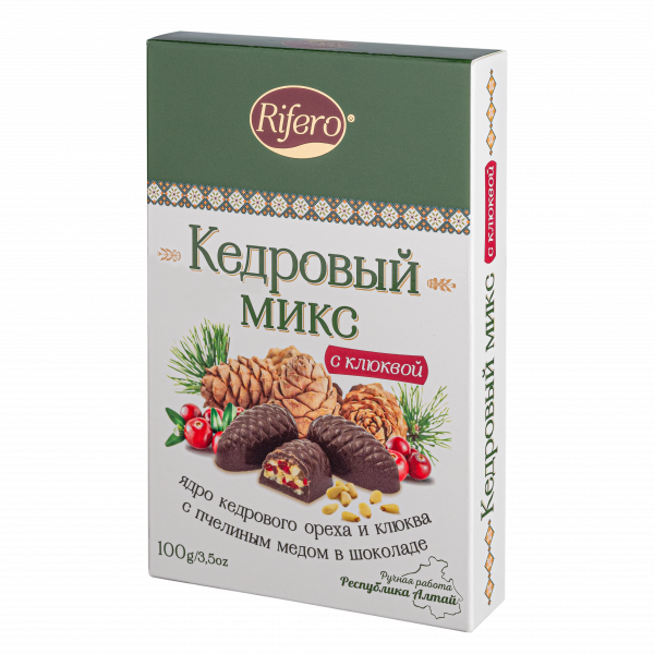 №1 Риф и ко Конфеты "Кедровый микс КЛЮКВА" 100г     в Ухте
