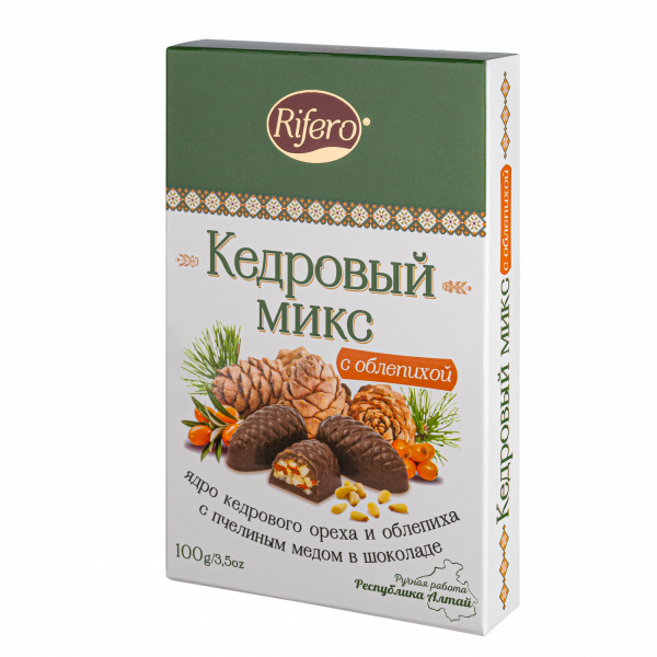 №1 Риф и ко Конфеты "Кедровый микс ОБЛЕПИХА" 100г      в Ухте