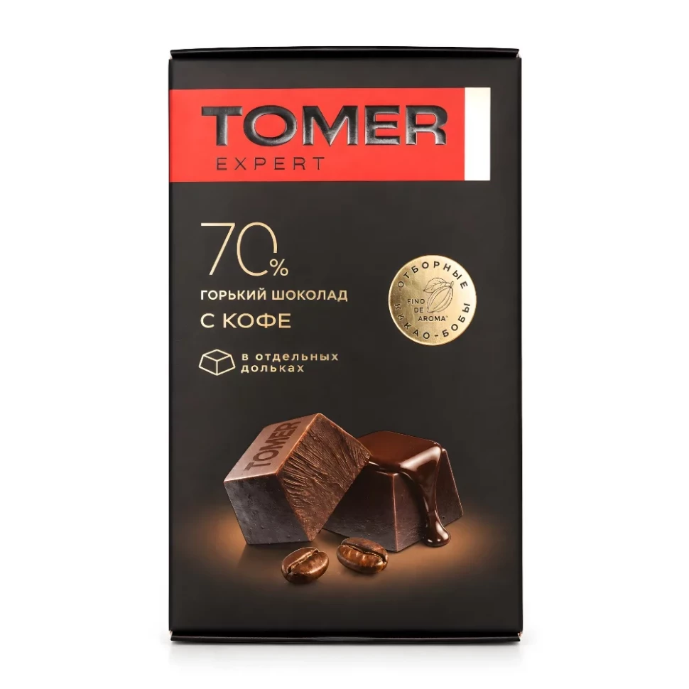  Фабрика Томер  Горький (70%) шоколад с КОФЕ, 90г  в Ухте