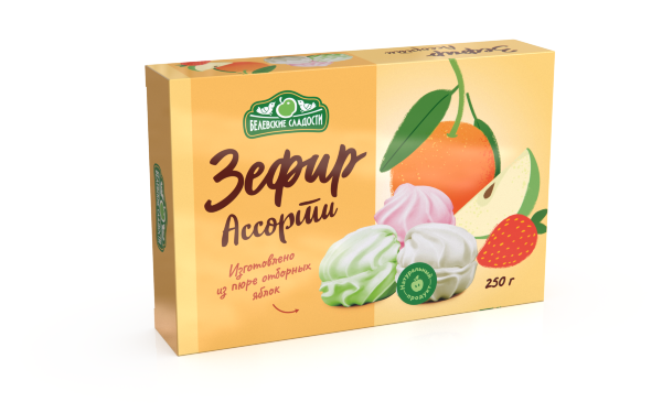 №2 Зефир белевский "Ассорти" 250г в Ухте